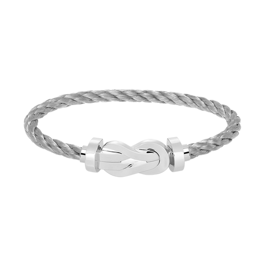 [⭐Mirelle]CHANCE LARGE 8 FIGURE BUCKLE NO DIAMOND BRACELET SILVER