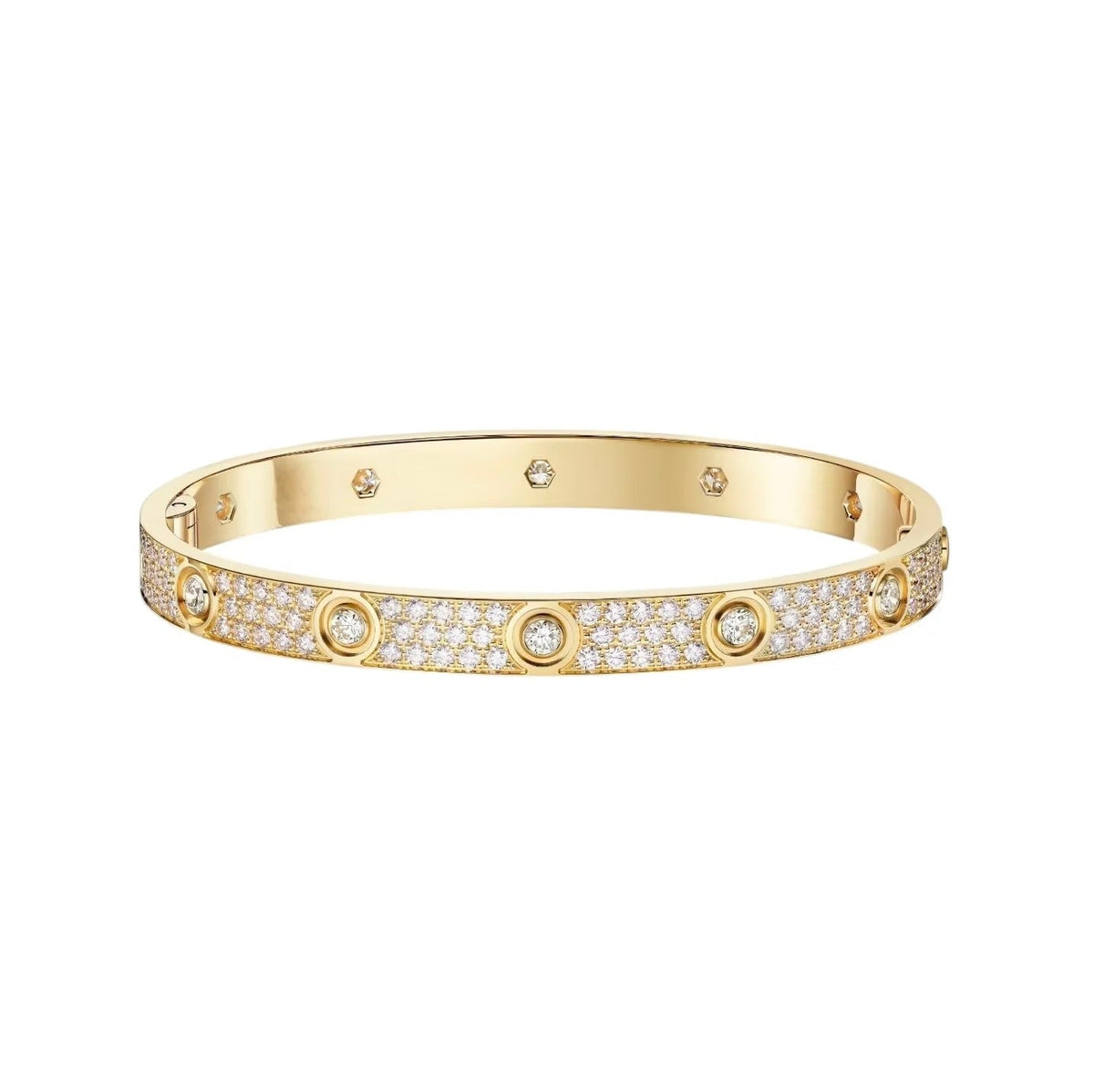 [⭐Mirelle]LOVE BRACELET 6.1MM DIAMOND-PAVED 10 BIG DIAMONDS