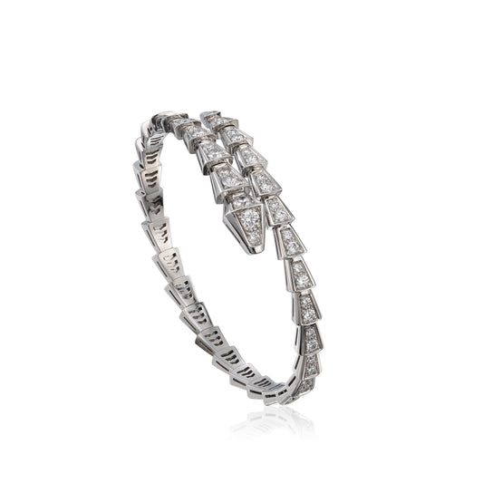 [⭐Mirelle]SERPENTI BRACELET 6MM SILVER DIAMOND