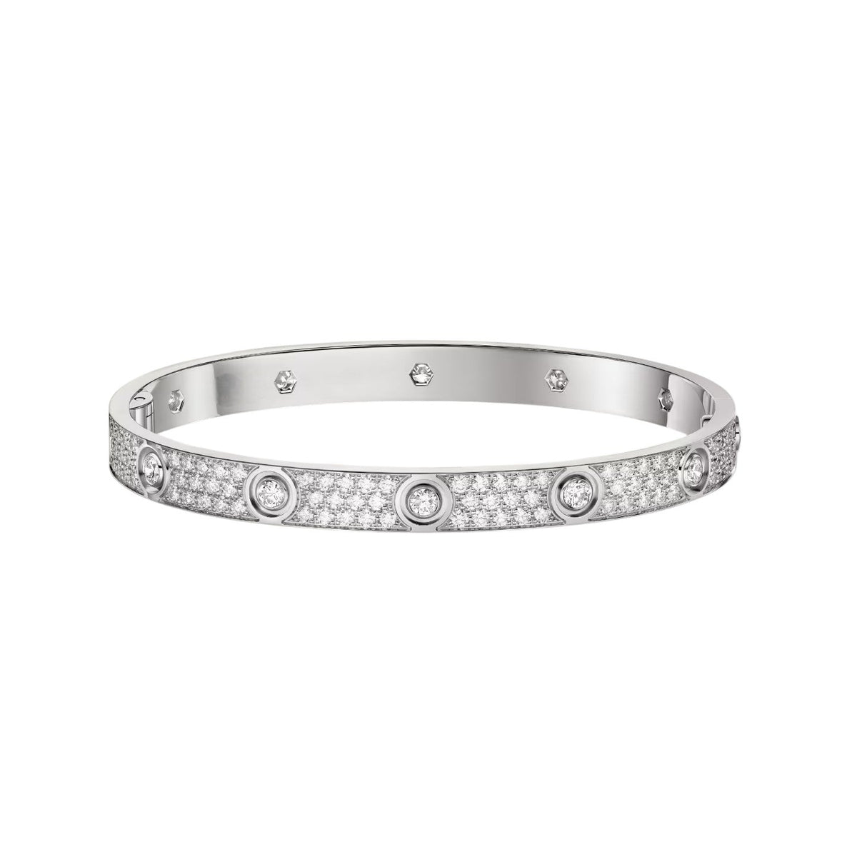 [⭐Mirelle]LOVE BRACELET 6.1MM DIAMOND-PAVED 10 BIG DIAMONDS